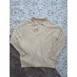 A New Day Cozy Knit Polo Collar Sweater - L - EUC!